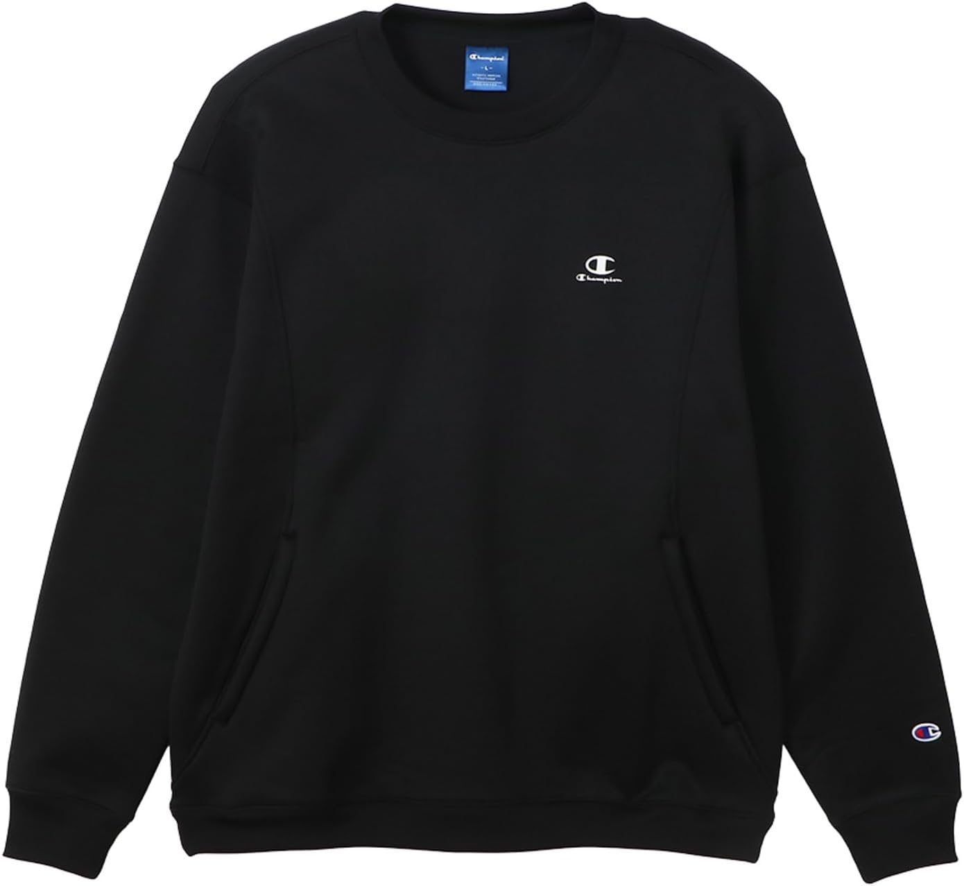 

Мужская толстовка Champion TECH WEAVE(R) C3-AS004 с длинным рукавом, круглым вырезом, свободным кроем, из эластичной теплой махровой ткани с логотипом, черный