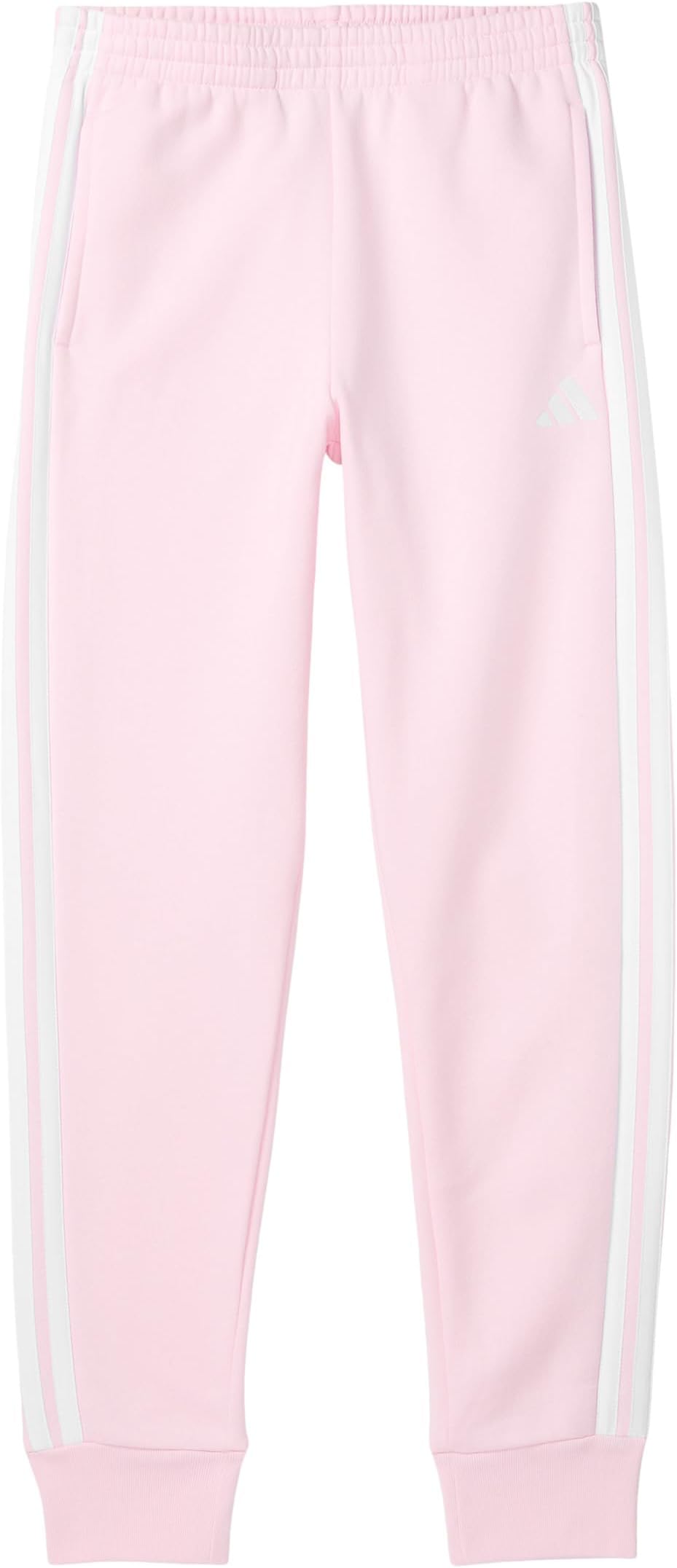 

Брюки adidas Kids 3-Stripe Fleece Joggers, цвет Clear Pink Adi