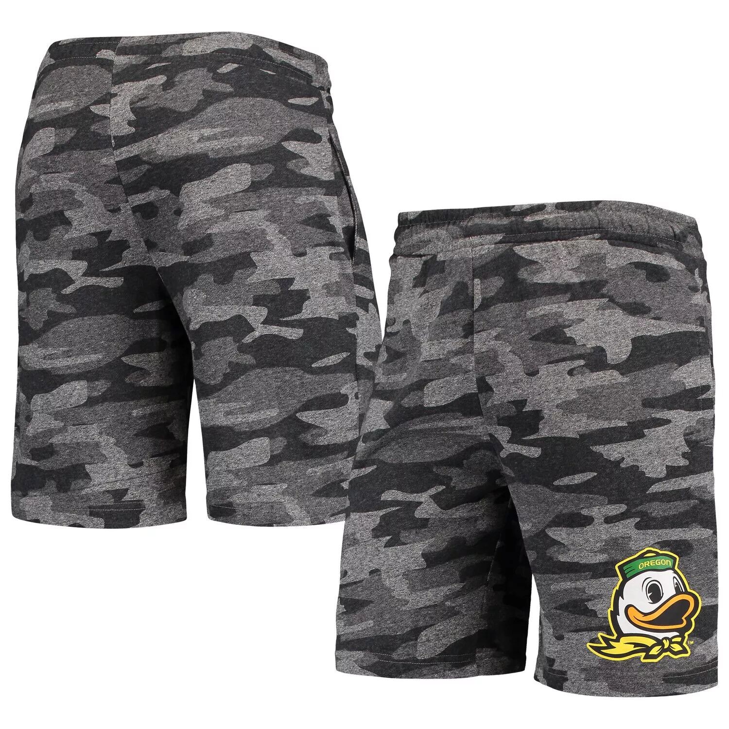 

Мужские шорты Concepts Sport Угольно-серый Oregon Ducks Camo Backup Terry Jam Lounge Shorts