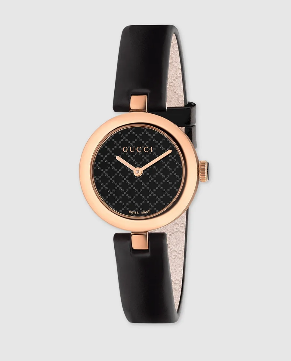 

Женские часы Gucci Diamantissima YA141501 из черной кожи, черный