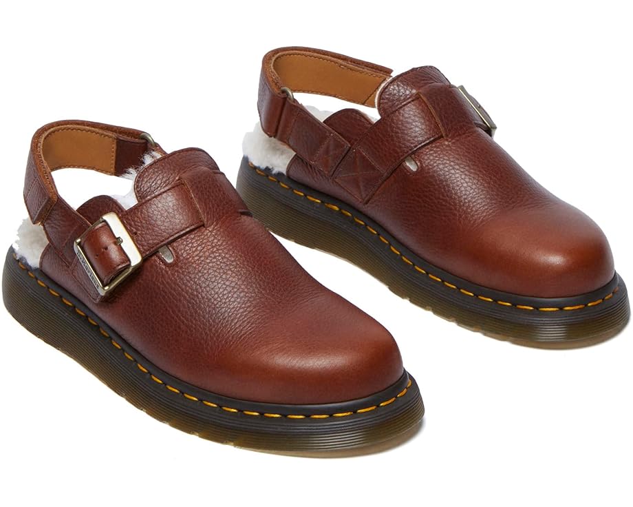 Сабо Unisex Dr. Martens Jorge II Faux Fur Lined Leather Slingback Mules, цвет Cashew