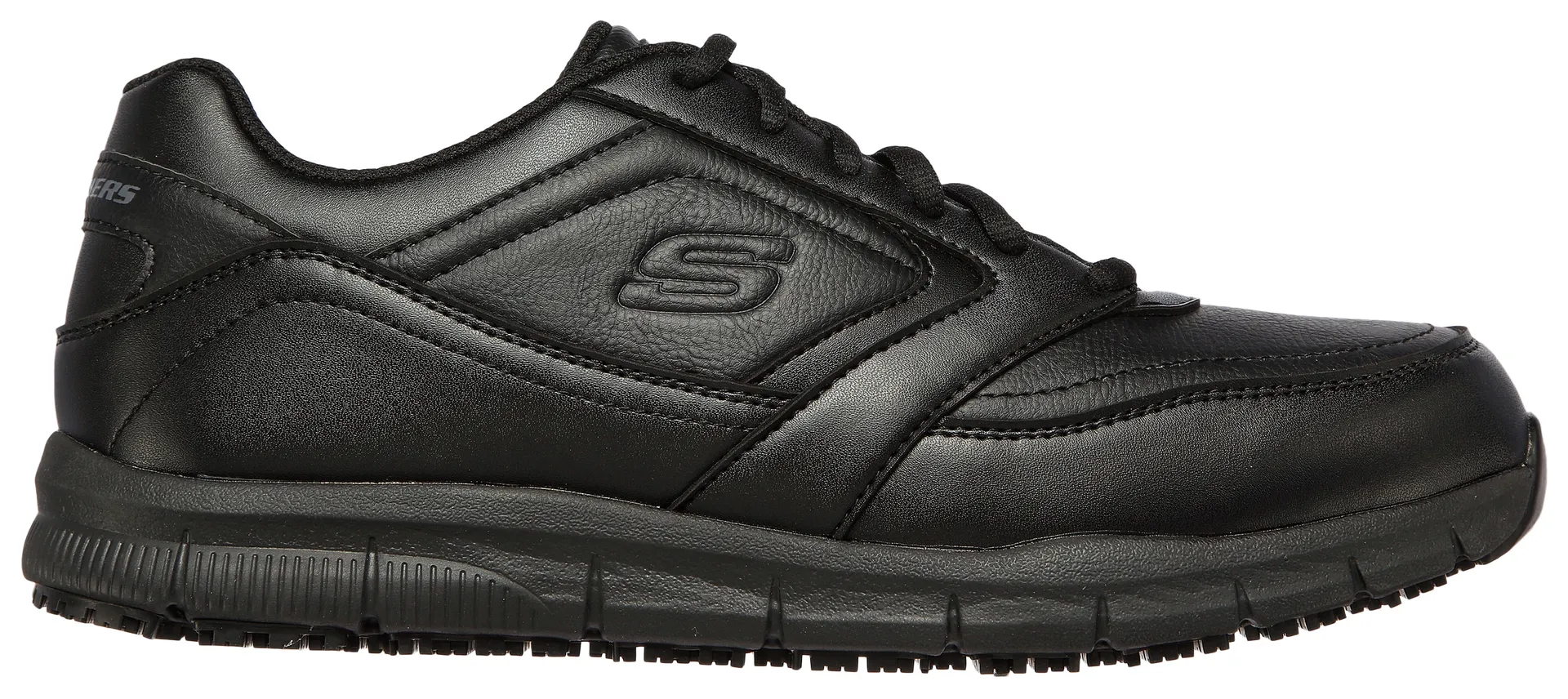 Рабочая обувь Skechers "НАМПА", обувь на шнуровке для общественного питания с нескользящей подошвой, черный — фото 3