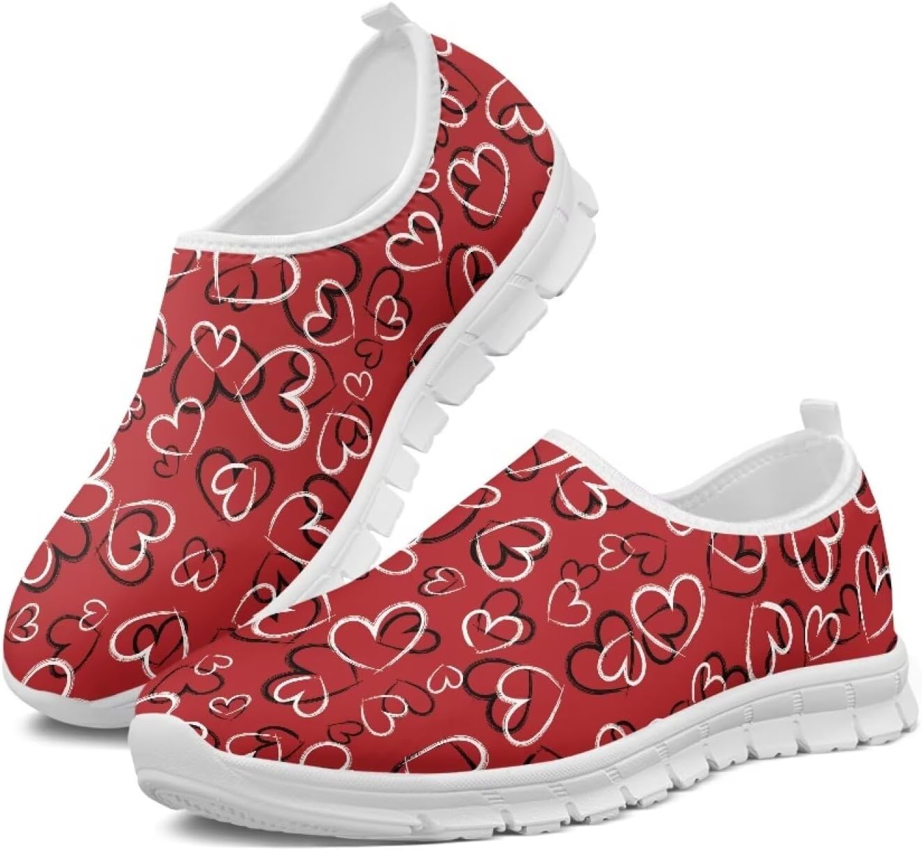 

Мужские туфли-слипоны, повседневные кроссовки для мужчин, удобная обувь для ходьбы, широкие Fonplted, красный