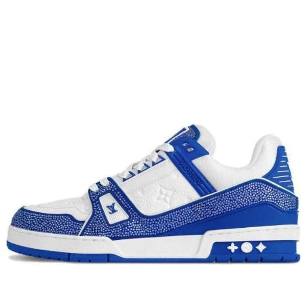 

Кроссовки lv trainer sneakers 'white monogram with blue and rhinestones' Louis Vuitton, белый