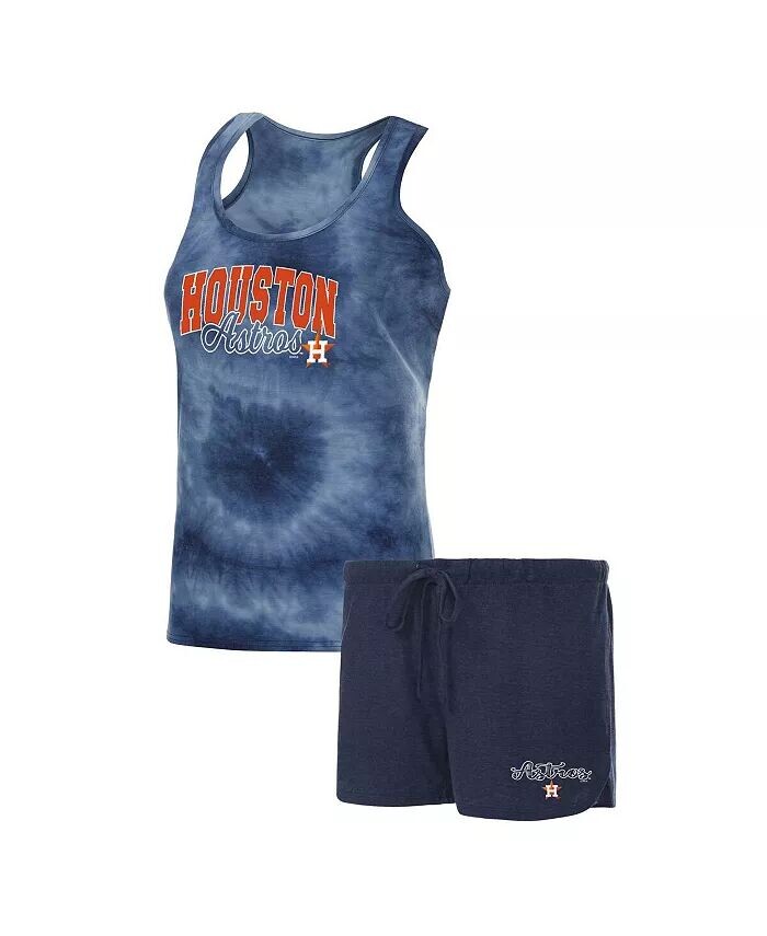 

Женский комплект для сна с майкой и шортами темно-синего цвета Houston Astros Billboard Racerback Concepts Sport