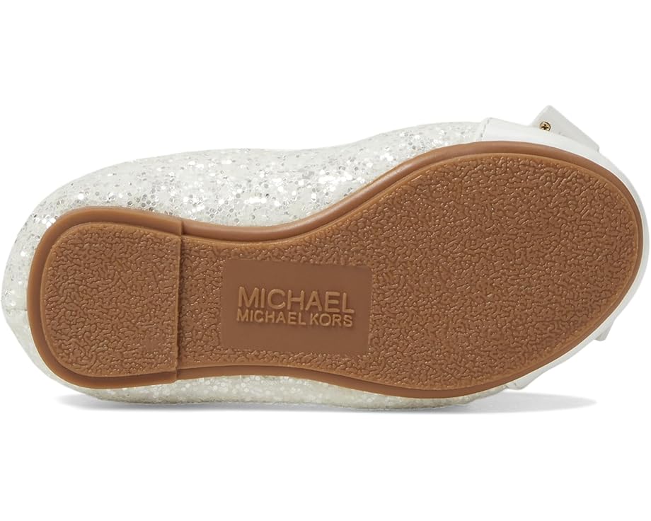 Туфли на плоской подошве MICHAEL Michael Kors Kids Kenya Lock, цвет White/Glitter — фото 3