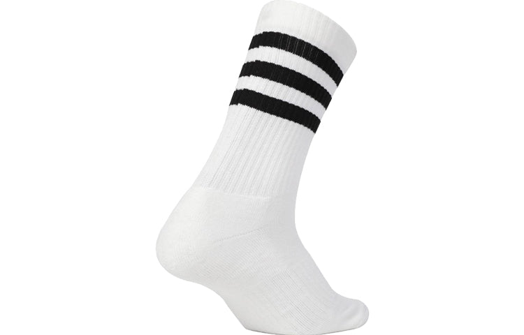 Носки adidas Classical Mid Sports Basketball Socks 3 Pairs 'White', белый — фото 4