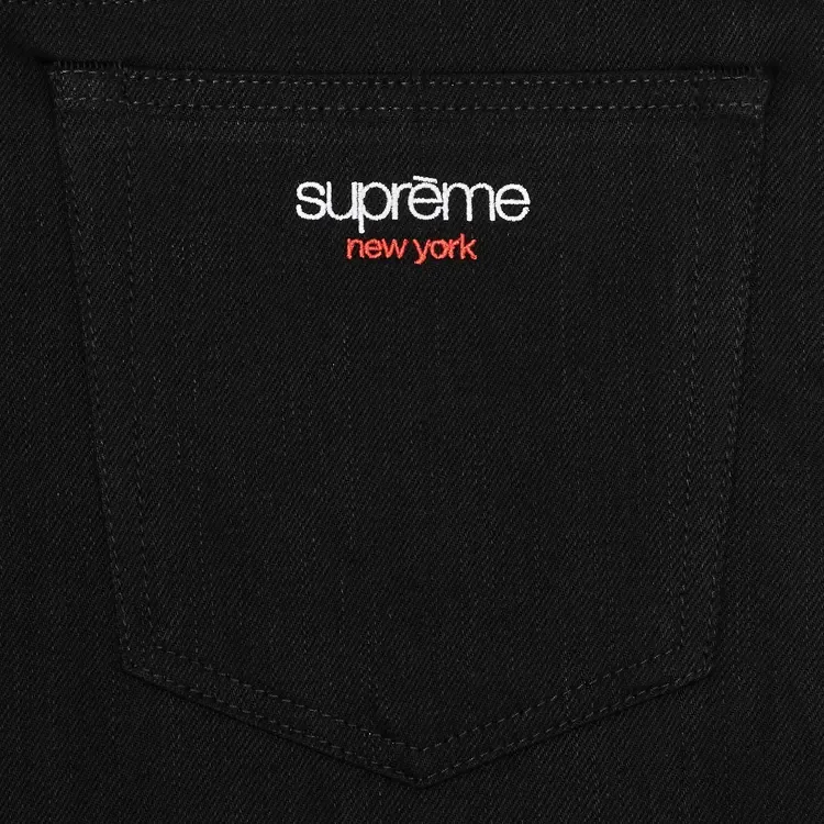 Джинсы Supreme Rigid Baggy Selvedge Jean 'Rigid Black' — фото 3