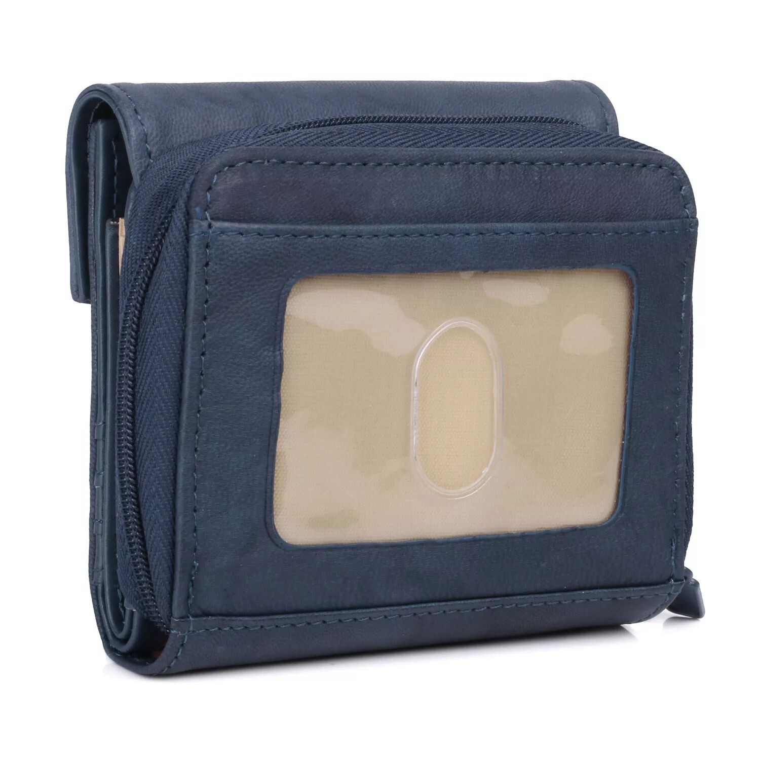

Кожаный кошелек-аккордеон Julia Buxton Heiress French Wallet Julia Buxton, синий
