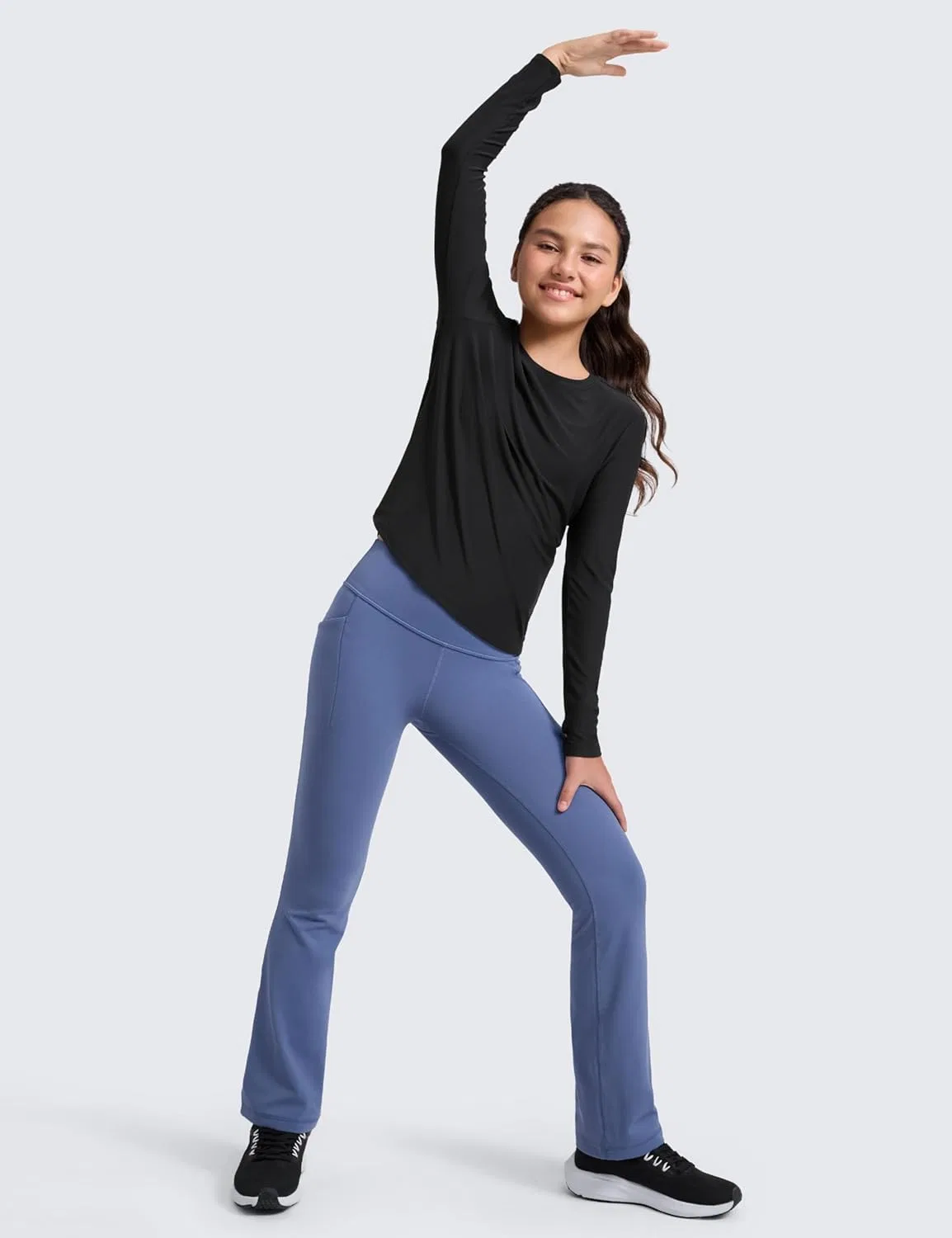 Футболка с длинным рукавом детская CRZ YOGA Cloudweight, Black — фото 4