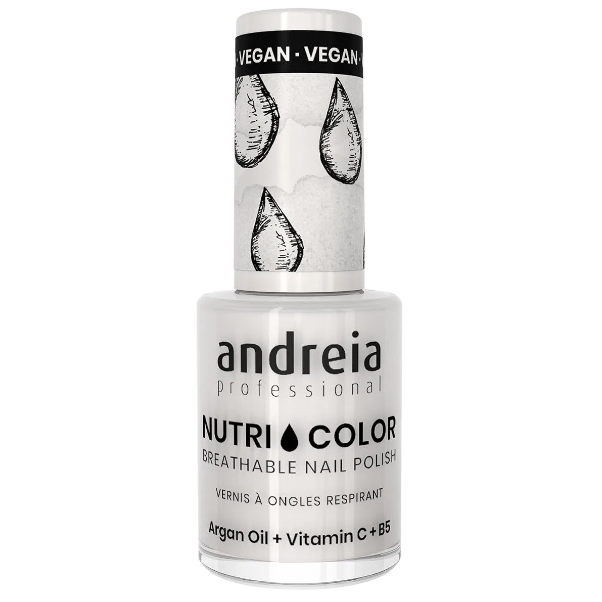 Дышащий лак для ногтей Andreia Professional NutriColor NC1 белый 10.5 мл Andreia, White