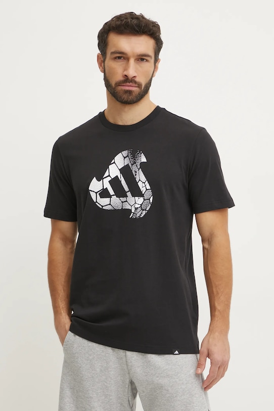

Хлопковая футболка M C HOT Q1 TEE Adidas, черный