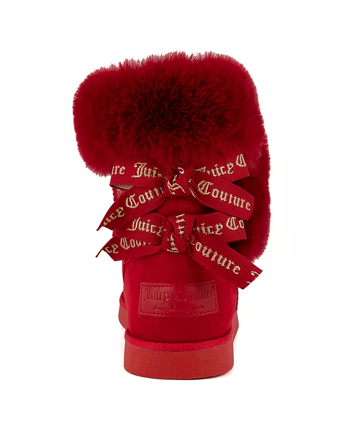 Женские уютные зимние ботильоны King Cozy Juicy Couture, красный — фото 3