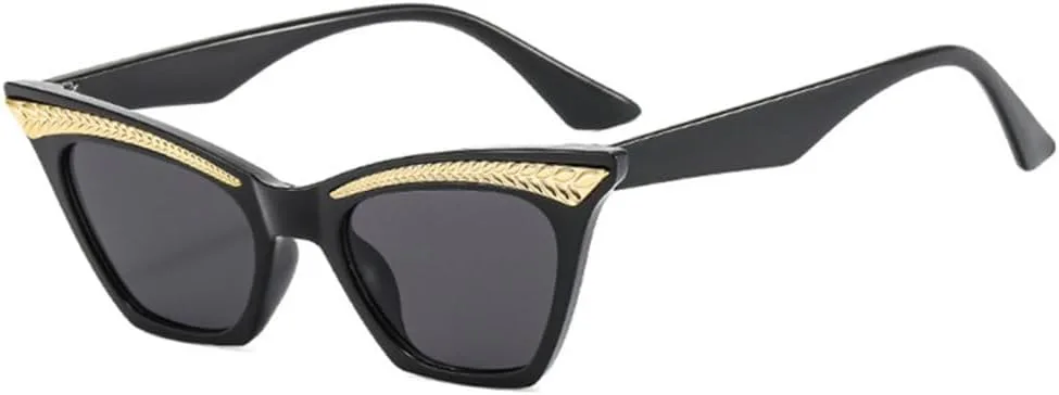 

Солнцезащитные очки квадратной формы «кошачий глаз» 2027 года, женские, с черным градиентом, большая оправа, современный ретро-винтажный стиль MTZJH, Black