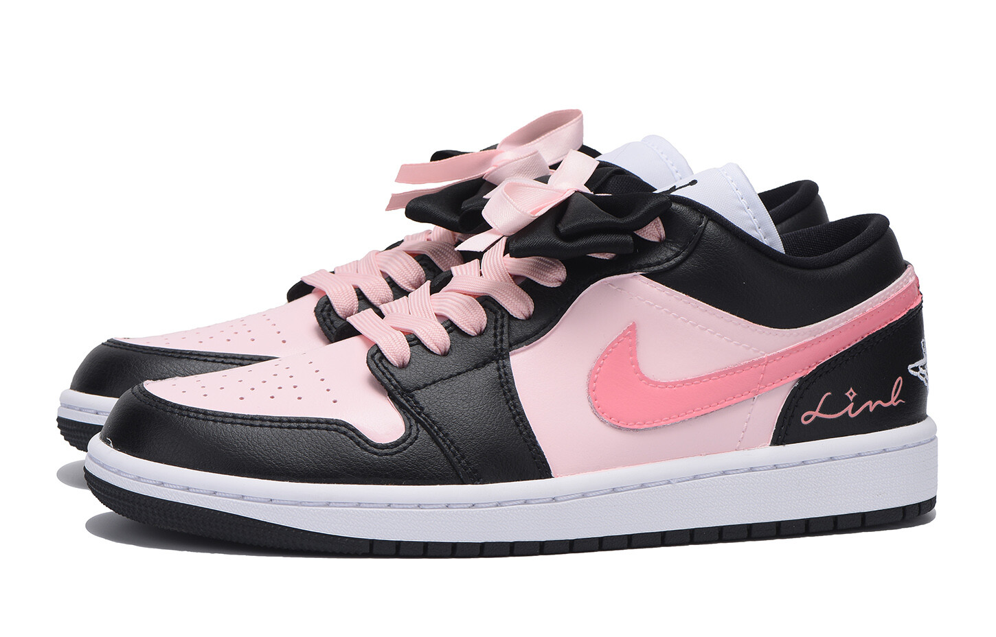 Кроссовки Air Jordan 1 Vintage Basketball Shoes Women's Low-Top Pink — фото 3