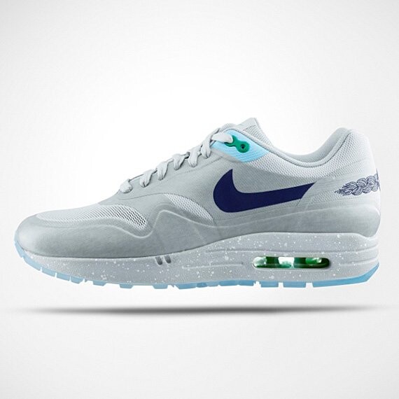Кроссовки Nike CLOT x Air Max 1 'Kiss of Death - Neutral Grey' Special Box, серый — фото 2