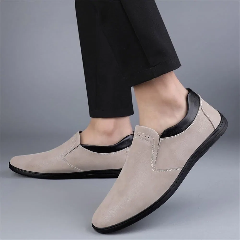 Лоферы из искусственной кожи мужские, Beige DHFIRUFSHLO — фото 2