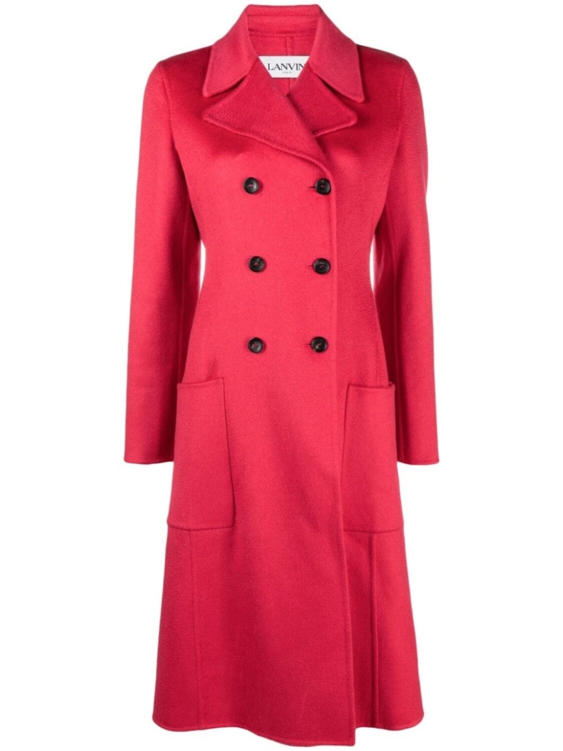 

Lanvin двубортное кашемировое пальто, розовый