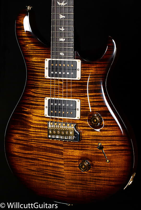 

Электрогитара PRS Custom 24 Black Gold Wraparound 10 Top, Коричневый, Электрогитара PRS Custom 24 Black Gold Wraparound 10 Top