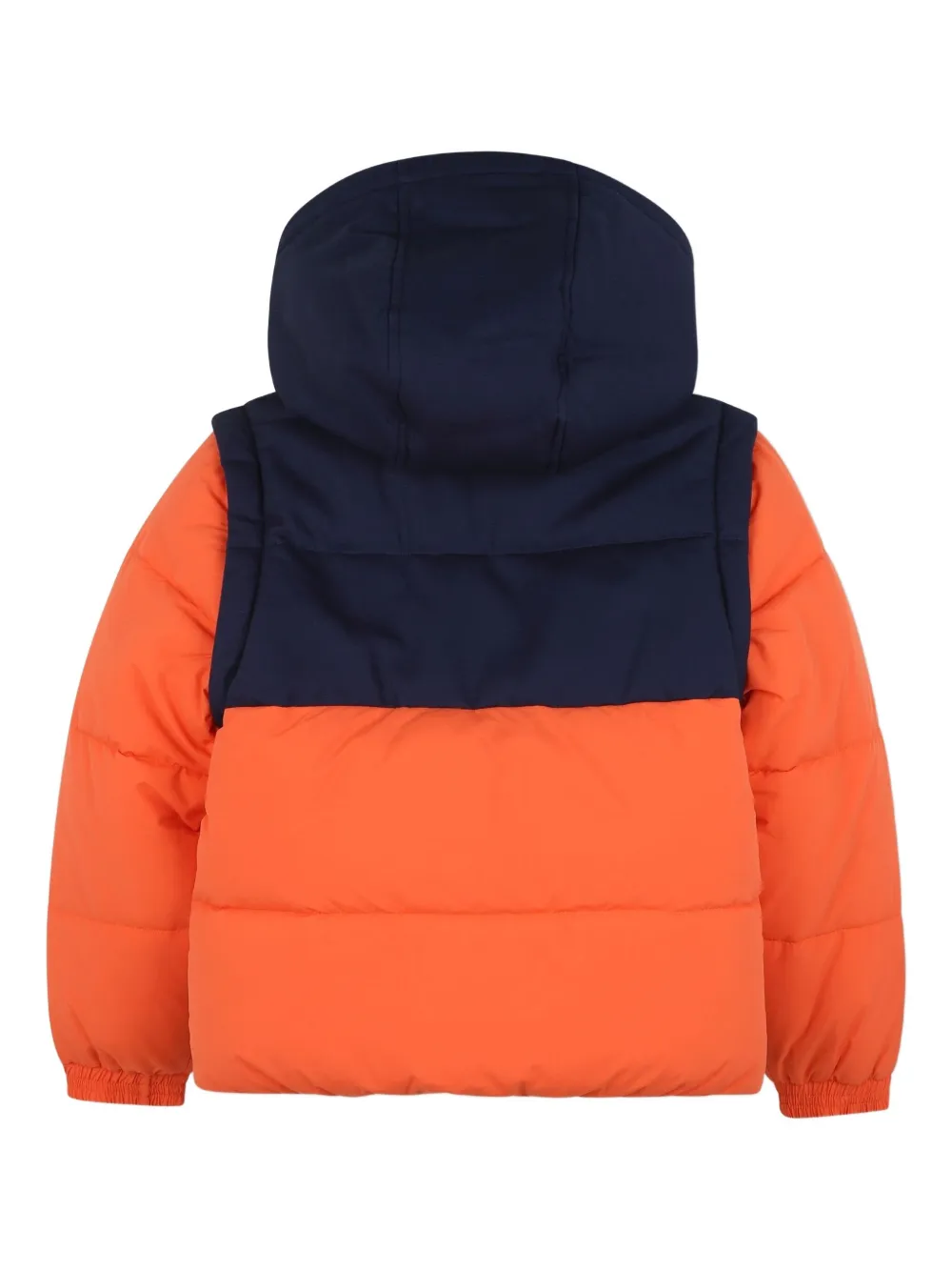 Двухцветная утепленная куртка с капюшоном Timberland Kids, синий — фото 2