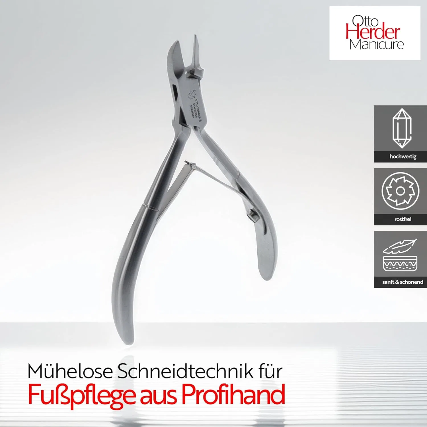 Кусачки для ногтей Otto Herder Manicure с закругленными кончиками, 10.5 см ‎Otto Herder Manicure — фото 4