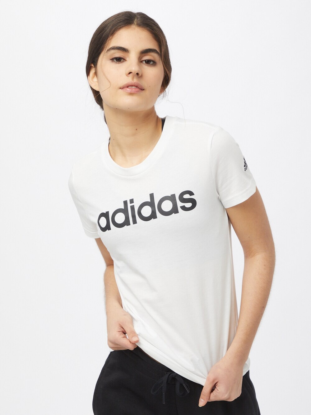 Рубашка для выступлений ADIDAS SPORTSWEAR Essentials Logo, белый — фото 2