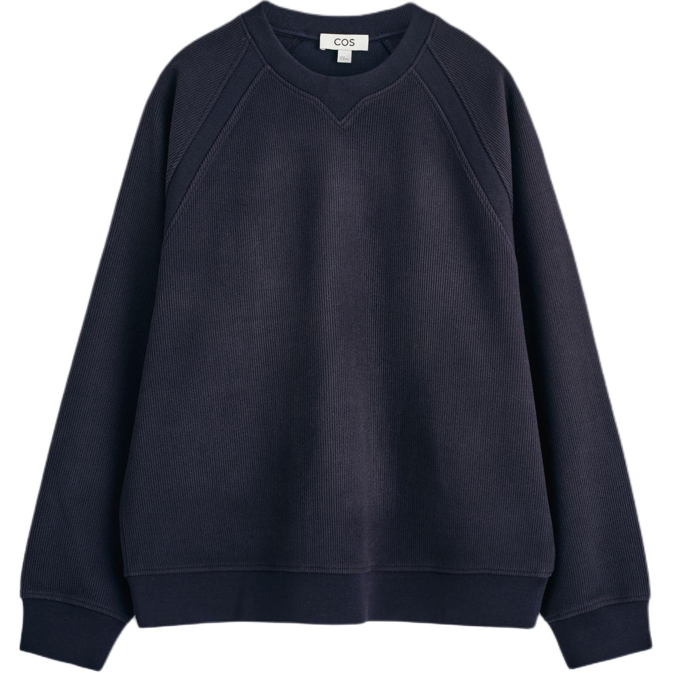 

COS Мужская толстовка темно-синего цвета с круглым вырезом, средней толщины