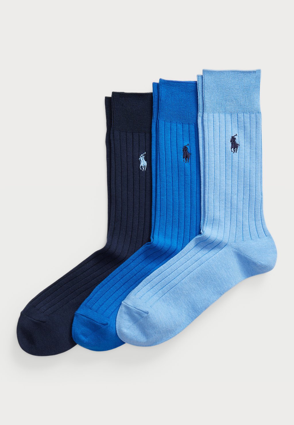 

Носки RIBBED COTTON-BLEND TROUSER SOCK 3-PACK UNISEX Polo Ralph Lauren, темно-синий
