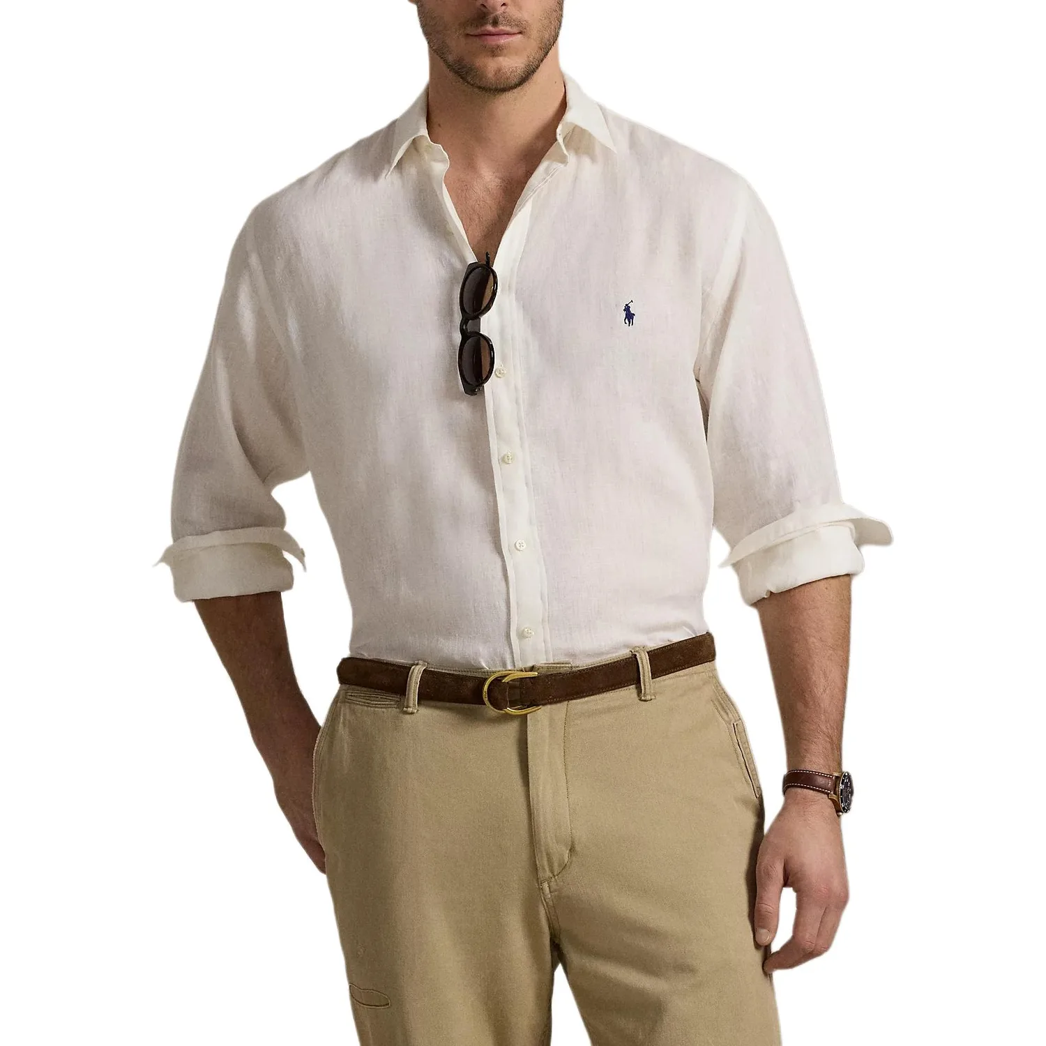 Polo Ralph Lauren SS25 Рубашка мужская белая — фото 3