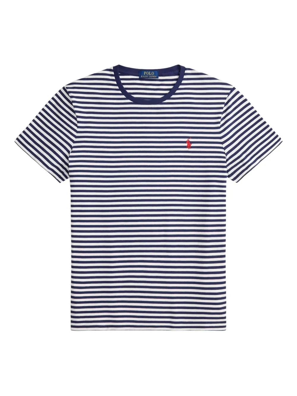 Футболка с вышивкой в полоску POLO RALPH LAUREN, синий