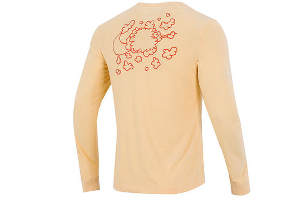 Футболка Men's Nike Basketball Training Sports Printing Breathable Long Sleeves Apricot Color T-Shirt, мультиколор — фото 2