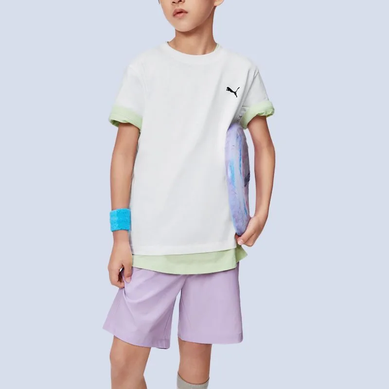 Футболка детская Crew Neck Thin PUMA, 2 pack (белый красный tone 00316) — фото 4