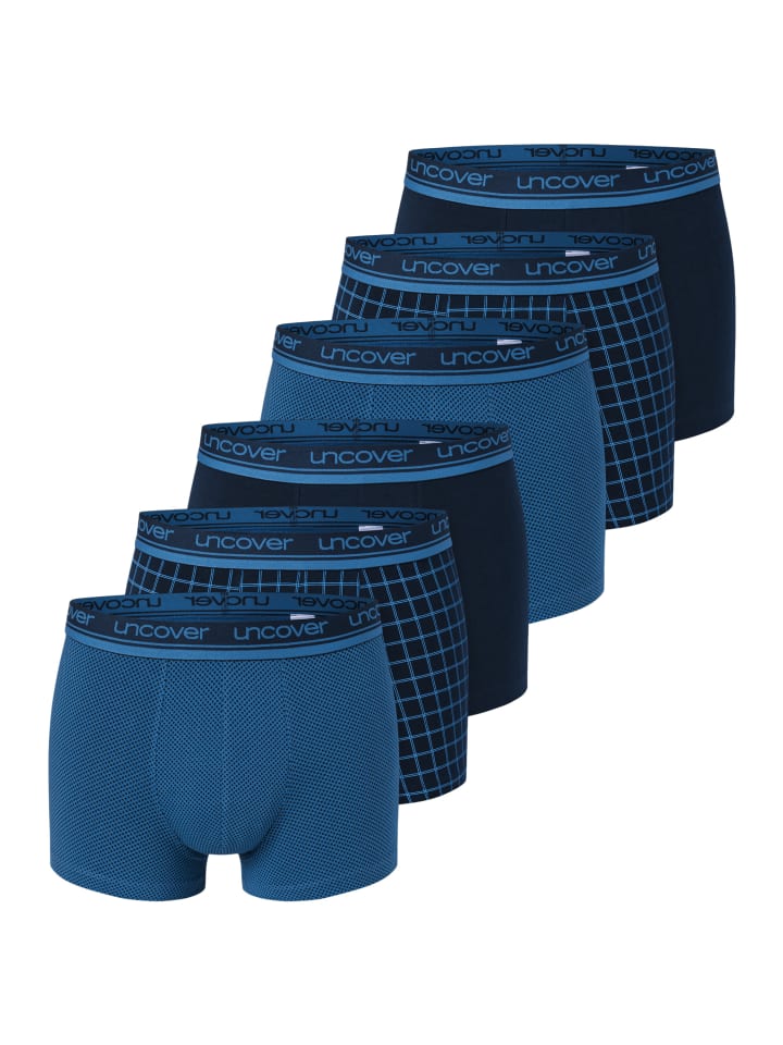 

UNCOVER BY SCHIESSER Ретро шорты/брюки из хлопка синего цвета