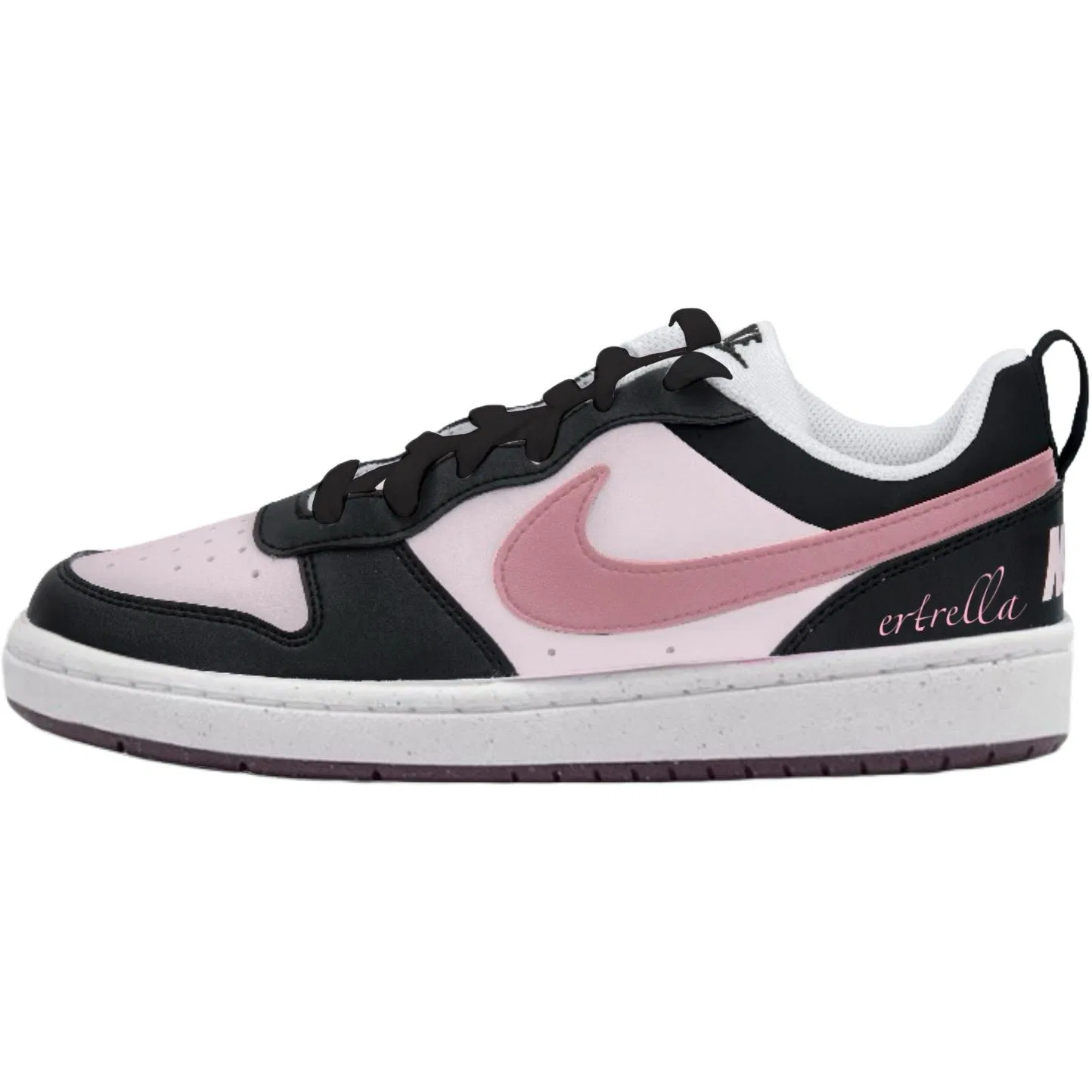 Кроссовки Court Borough Pink Ink Cool Sweet из синтетической кожи, износостойкие, дышащие, легкие, с амортизацией, низкий силуэт Nike, Black Pink