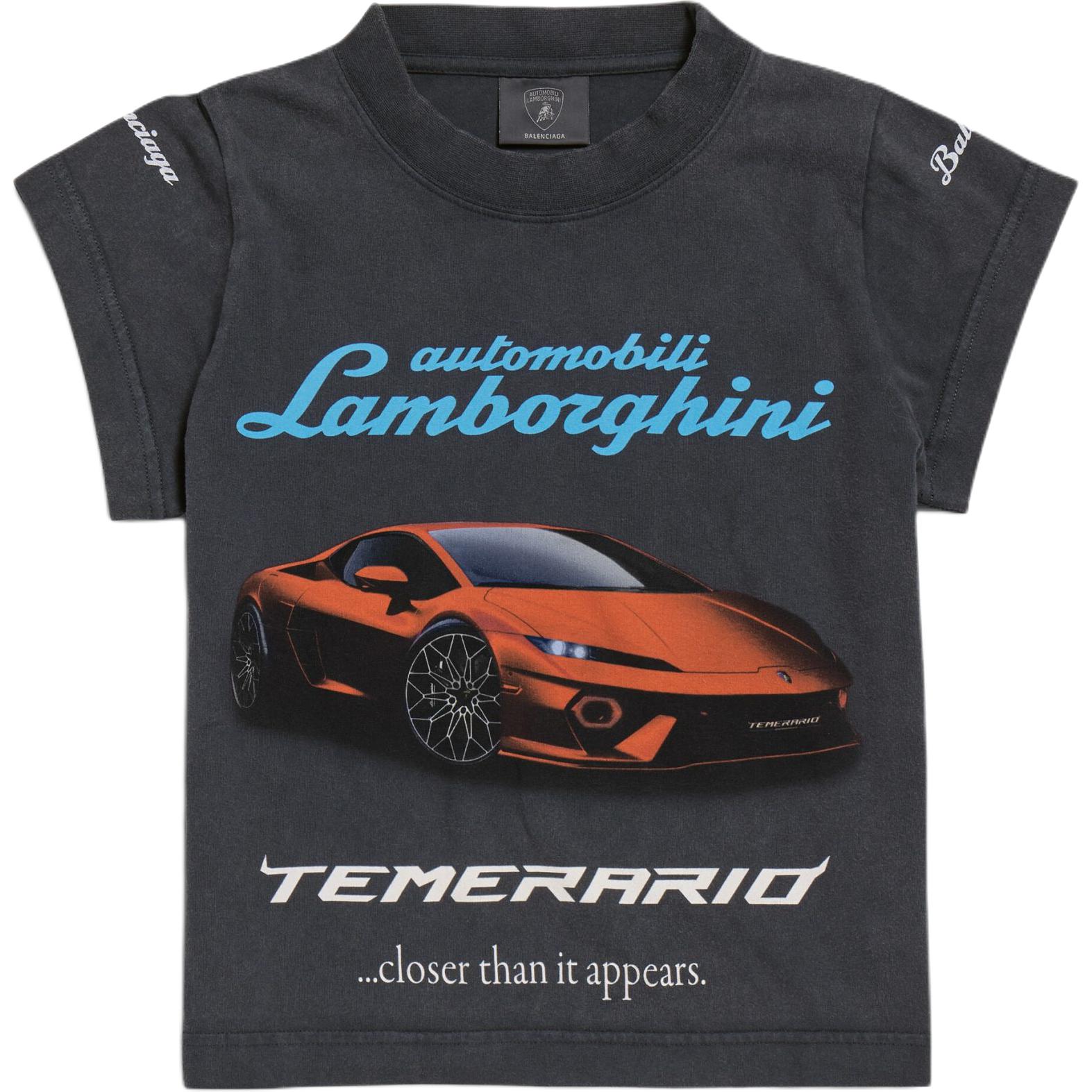 

Футболка X Automobili Lamborghini Shrunk Balenciaga, черный