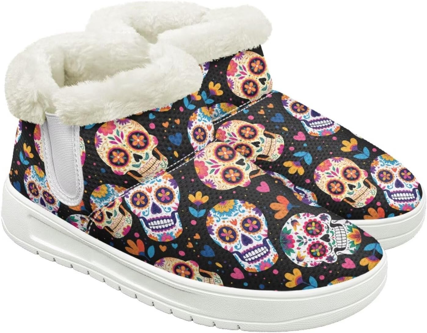 

Мужские слипоны Qoiuvncy с зимними ботинками, теплые мягкие зимние ботинки с меховой подкладкой, высокие зимние туфли с белой подошвой