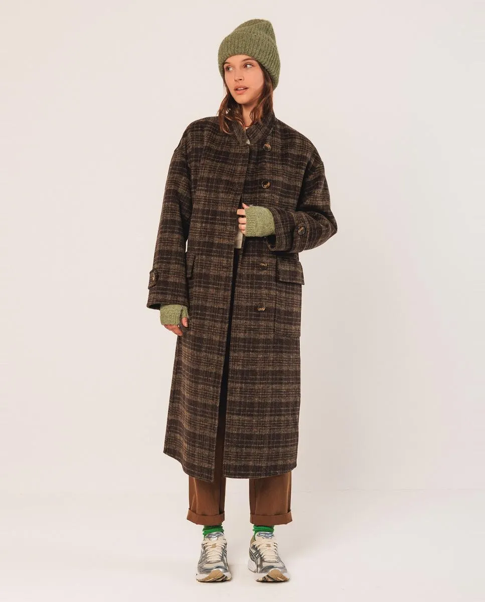 

Женское пальто с длинным рукавом и круглым вырезом Indi & Cold, хаки