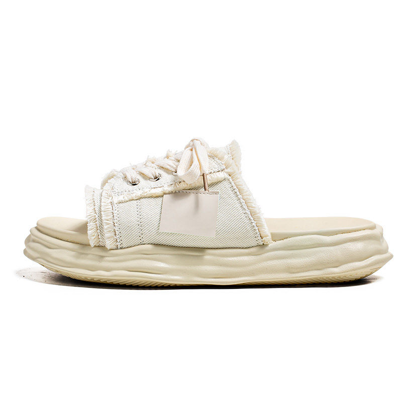 

Мужские тапочки-слайды с резиновой подошвой, устойчивые к истиранию FAPAI, Beige