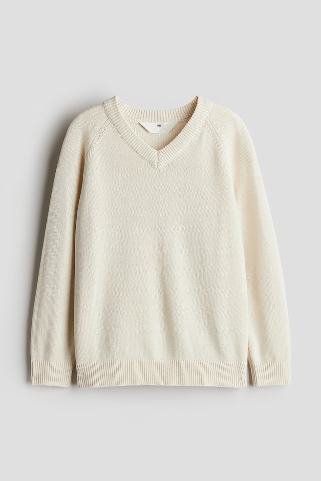 

Джемпер с V-образным вырезом H&M, бежевый