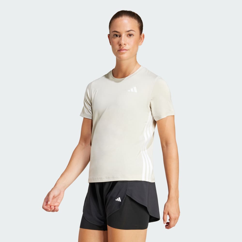 

Спортивная футболка Adidas Train Essentials 3-Stripes Workout Tee, цвет Beige/White