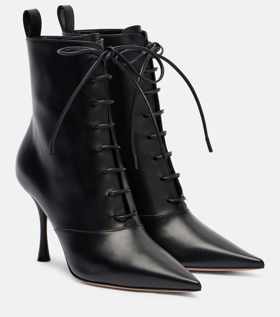 Кожаные шнурованные ботинки Gianvito Rossi, черный