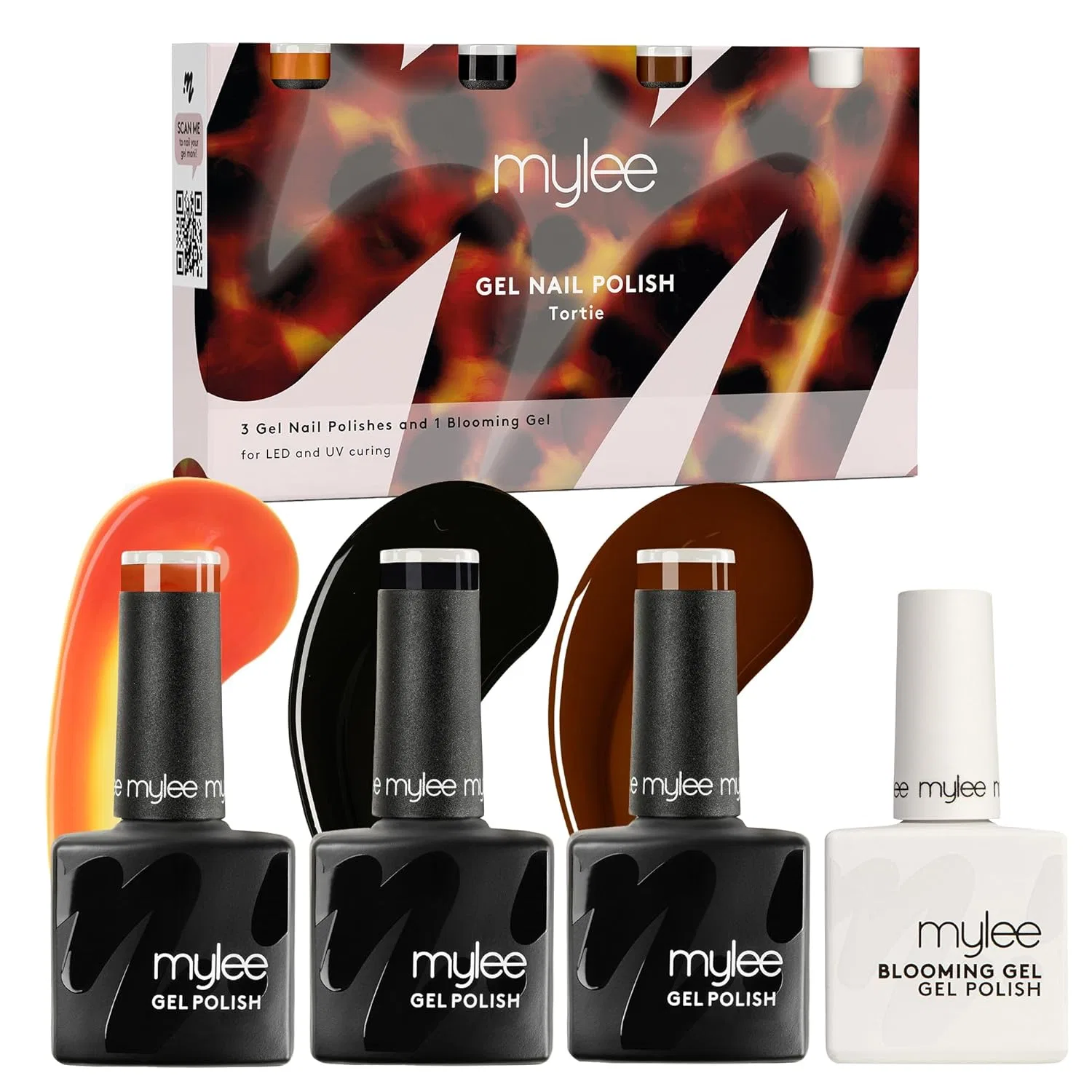Набор гель-лаков Mylee Tortie Quad 3 x 8 мл с Blooming Gel Mylee, Q40 - Tortoiseshell