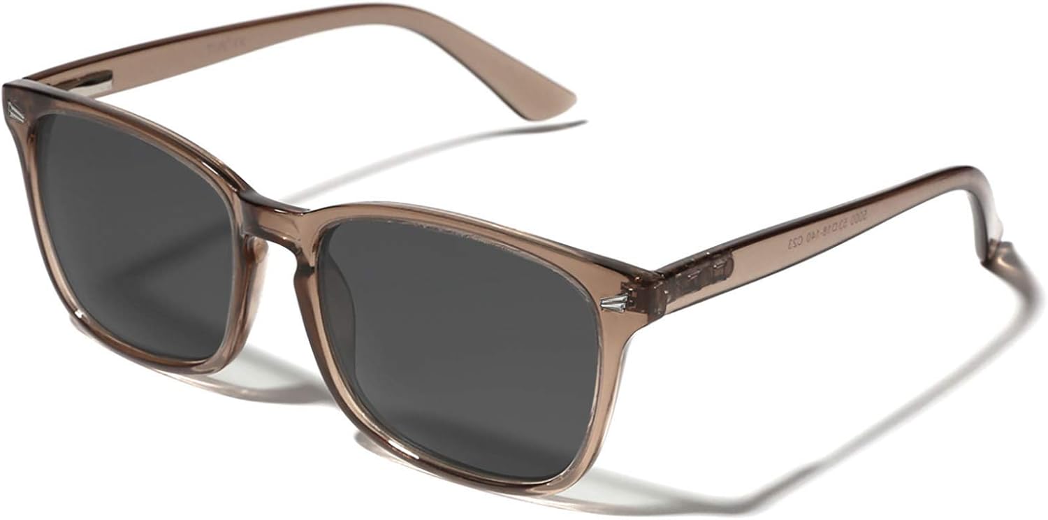 

Поляризованные солнцезащитные очки TIJN для женщин и мужчин, классическая квадратная оправа, защита от УФ-излучения, стильные и модные солнцезащитные очки, 13.wheat Frame / Grey Lens