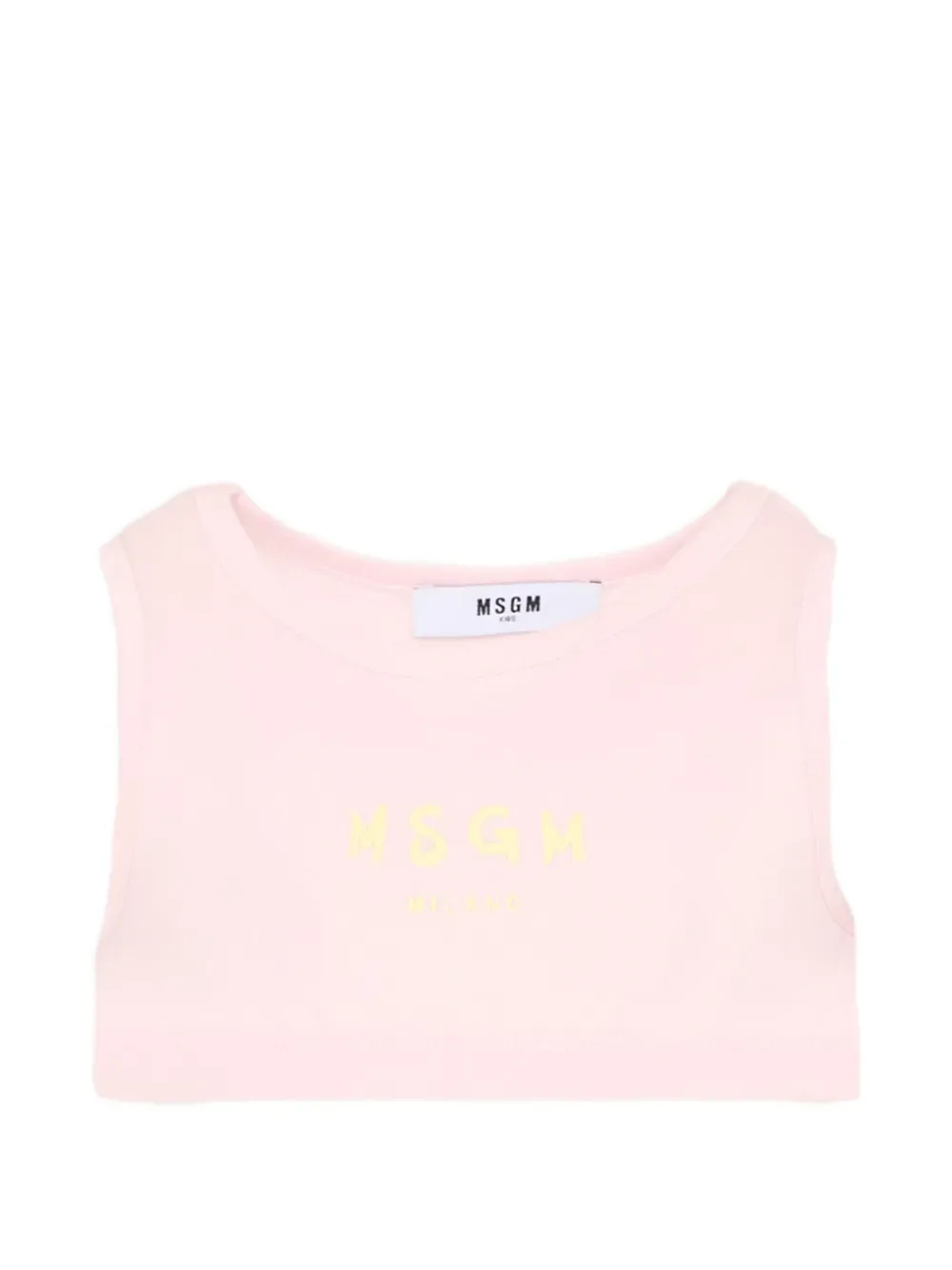 Майка без рукавов с логотипом MSGM Kids, розовый