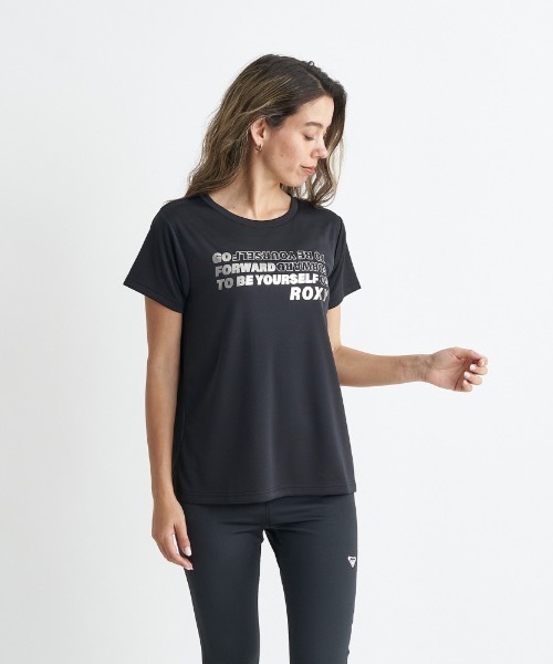 

Спортивная футболка быстросохнущая с УФ-защитой, крой бокс ROXY, черный