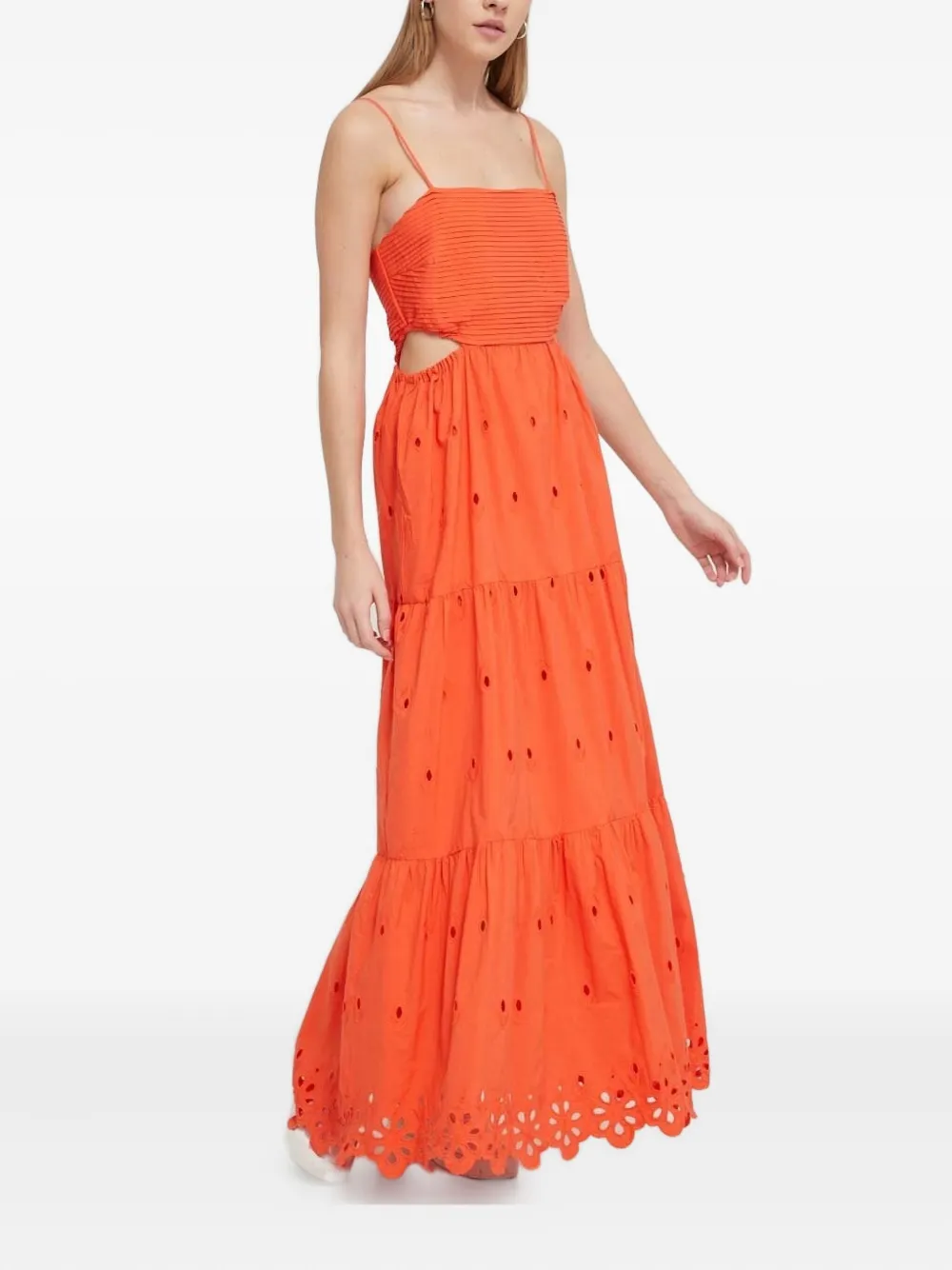 

Платье макси с вырезом Desigual, оранжевый