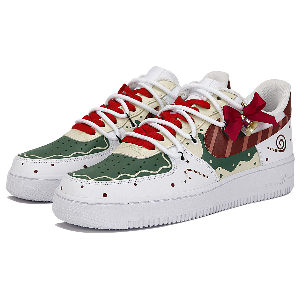 

Кроссовки Nike Air Force 1 Skateboard Shoes Men Low-Top White/Green, Зеленый, Кроссовки Nike Air Force 1 Skateboard Shoes Men Low-Top White/Green