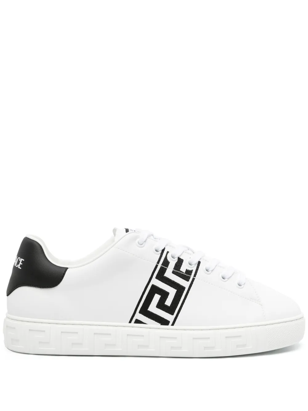 

Кроссовки с вышивкой Greca VERSACE, белый