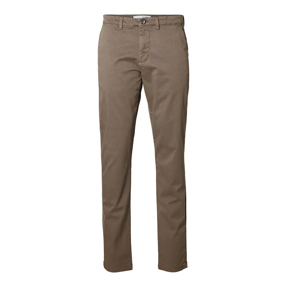 

Брюки чинос Selected New Miles Slim Fit, коричневый