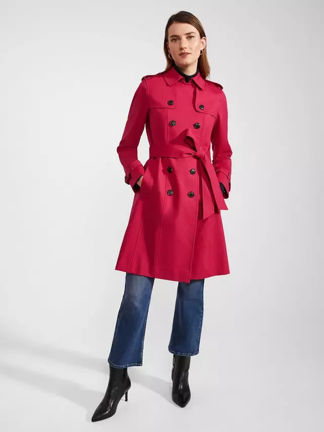 

Тренчкот Hobbs Saskia Double Breasted, цвет cerise/pink